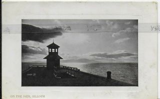 Early Vintage Postcard,  Sunset On The Pier,  Silloth,  Cumbria,  1906