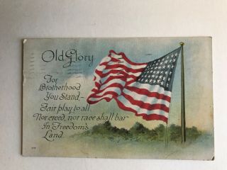 Patriotic Old Glory Star And Stripes Series 558 Early 1900’s Vintage Postcard