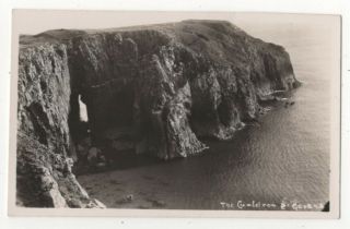 St Govans The Cauldron Pembrokeshire Vintage Rp Postcard Squibbs 218c