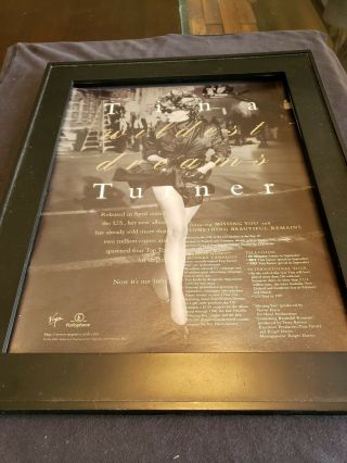 Tina Turner Wildest Dreams Rare Promo Poster Ad Framed