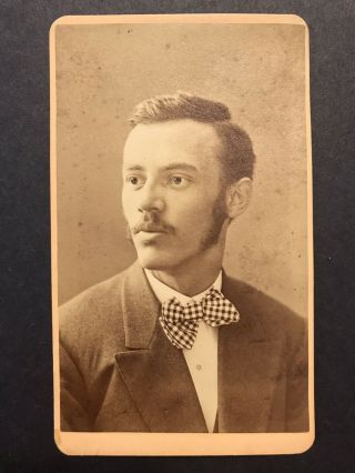 Antique Salem Massachusetts Handsome Man Civil War Era Cdv Photo