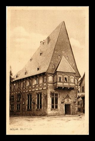 Dr Jim Stamps Brusttuch Street View Goslar Germany Old Postcard