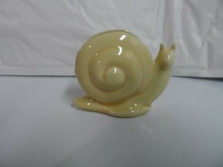 Vintage Shawnee Pottery Miniature Old Ivory Color Snail - Rare