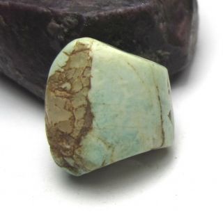 Rare Large Ethereal Ancient Mauritania Amazonite Tabular Bead 15mm X 15mm