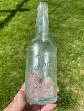 Ex Rare Early Version Miller Beer Brewing Bottle Milwaukee Wis Wi Wisconsin Pint