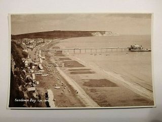Vintage Photo Postcard Unposted - Isle Of White Sandown Bay I.  W.  180