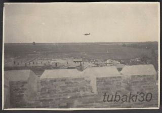 Kq5 China Hebei Zhuo 河北琢縣 1930s Japan Army Photo Fighter Plane And Ramparts