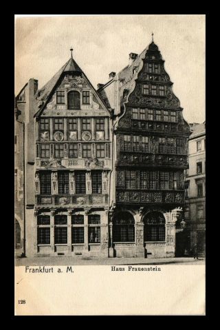 Dr Jim Stamps Frauenstein House Street View Old Postcard Frankfurt Germany