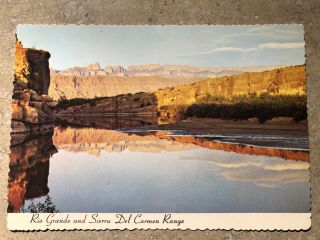 Rio Grande And Sierra Del Carmen Range Texas Vintage Postcard,  Unposted;tx31