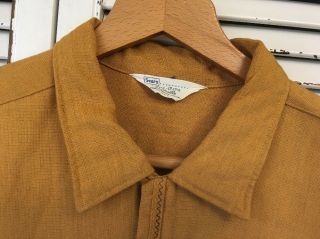 Vtg 1940 - 50 ' s Very Rare Sears Washable Wool Selvedge Rockabilly Shirt USA XL 2