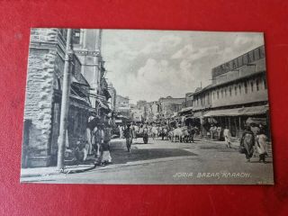 Joria Bazar,  Karachi,  India 1928.  Vintage Real Photo Postcard 2