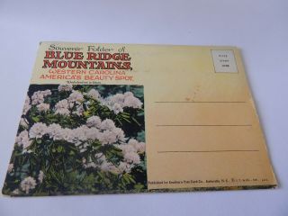 Vintage Postcard Folder Blue Ridge Mountains,  Western Carolina