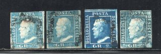 1859 Italy Sicily 2gr Rare Stamps Lot $2470.  00,  Cardillo Signed