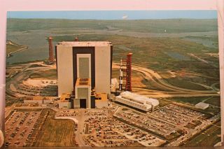 Florida Fl Kennedy Space Center Apollo Saturn V Facilities Postcard Old Vintage