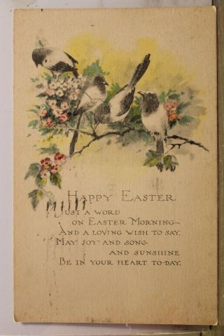 Easter Happy Morning Joy Song Sunshine Postcard Old Vintage Card View Standard
