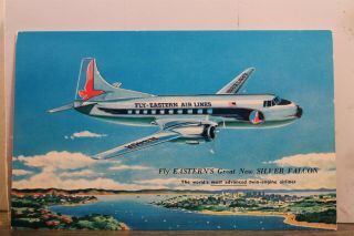 Ad Fly Eastern Air Lines Silver Falcon Postcard Old Vintage Card View Standard