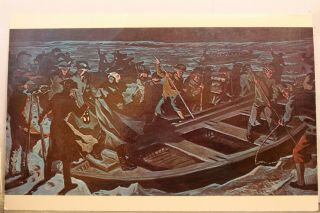 Art Dave Komuro Washington Crossing The Delaware River Postcard Old Vintage Card