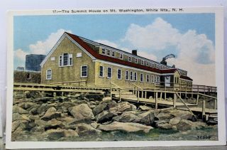 Hampshire Nh White Mountains Mt Washington Summit House Postcard Old Vintage
