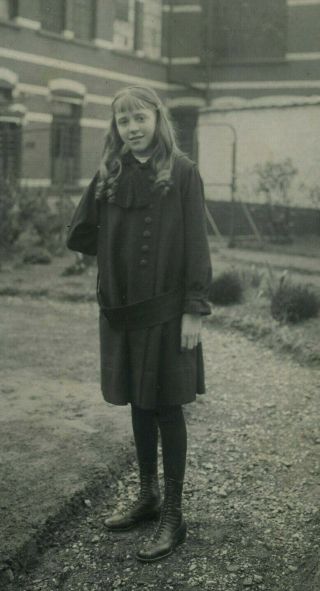 Vintage Real Photo Postcard Rppc Young Girl Fashion