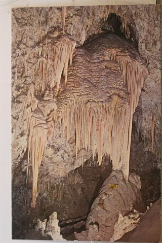 Mexico Nm Carlsbad Caverns National Park Cave Onyx Draperies Postcard Old Pc