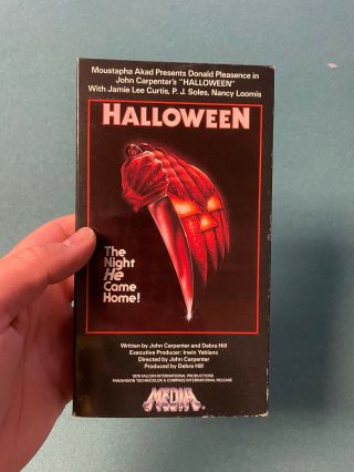 Halloween 1978 Vhs (ultra Rare Tv Version Media 1989 Mistake Confirmed)
