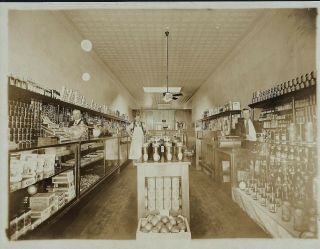 Cabinet Photo Of Interior Of Early Candy Store