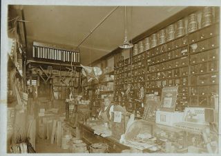 Cabinet Photo Of Interior Of Early Hardware Store