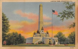 Lincoln Tomb,  Springfield,  Illinois Vintage Postcard A03