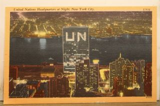 York Ny Nyc United Nations Headquarters Postcard Old Vintage Card View Post
