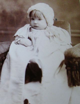 Cabinet Photo Darling Little Child Wearing A Cuddly Outfit Milwaukee Wisconsin