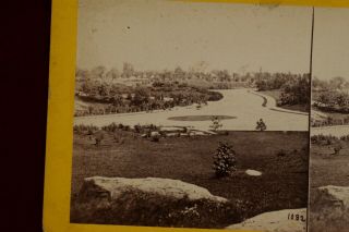 Rare Central Park N.  Y.  City 1863 E.  & H.  T.  Anthony Stereoview W/label Roche Photo