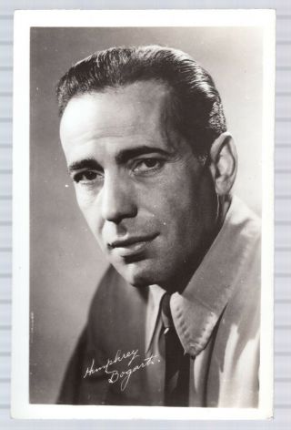 Humphrey Bogart - Movie Star - Vintage Photo Postcard Black & White