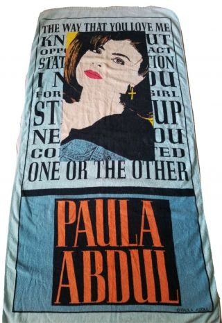 Paula Abdul Vintage Rare 90s Bath Towel By Jay Franco