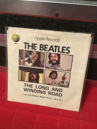 The Beatles The Long And Winding Road Rare Let It Be Era Picture Sleeve 45 7”