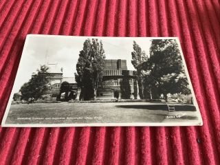 Vintage Post Card Memorial Library And Gardens Stratford - On - Avon.
