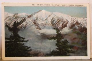 California Ca Mt Wilson Old Baldy Mt San Antonio Postcard Old Vintage Card View