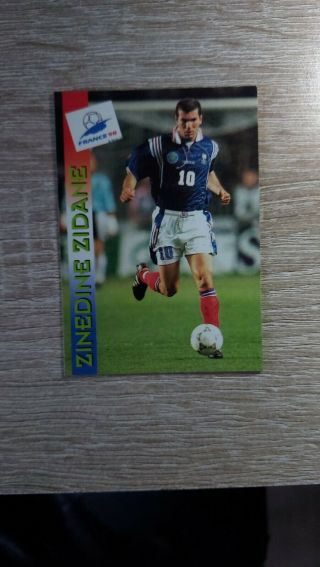 Very Rare Zinedine Zidane World Cup France 98 Panini Card