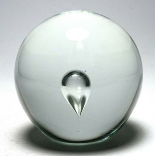 Rare Old South Jersey Art Glass (oscar “skip” Woods) Teardrop Bubble Paperweight