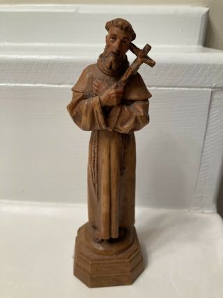 Anri Italy St.  Francis 6” Wood Statue Rare
