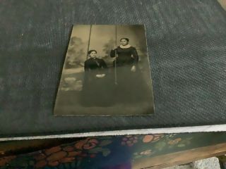 Tin Type Lady On Swing With Friend