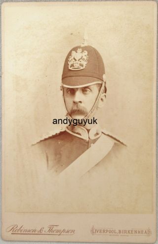 Cabinet Card Royal Artillery Officer Military Liverpool Birkenhead Antique Photo
