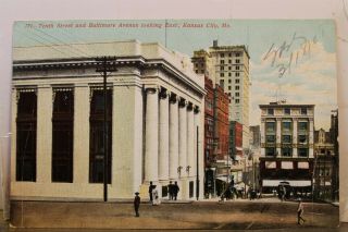Missouri Mo Kansas City Tenth Street Baltimore Avenue East Postcard Old Vintage