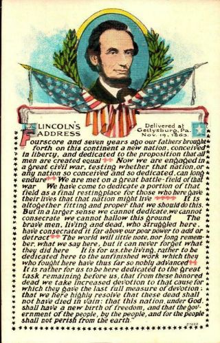 Vintage Postcard - Lincoln 