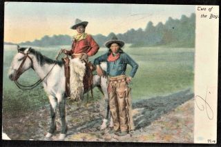 Antique Vintage Postcard Two Of The Boys 1907