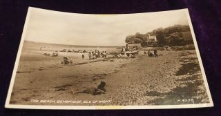 Vintage Valentine’s Postcard - The Beach - Bembridge - Iow -