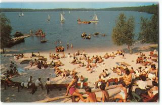 Sagamore - On - Twin - Lakes,  Milford,  Pa " Gayer Than The Seashore " Vintage Postcard