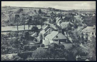 View From The Church Tower Charmouth Raphael Tuck Vintage Postcard (d12)