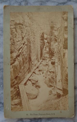 Antique Cabinet Card Photograph - The Flume,  Franconia Notch,  Nh - 1881