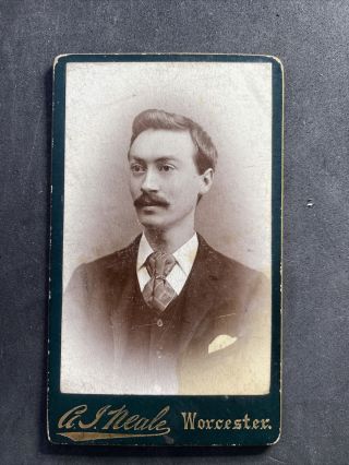 Victorian Carte De Visite Cdv: Thin Gentleman Eyes: Neale: Worcester