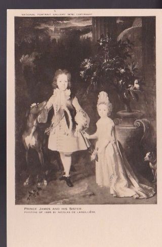 Prince James And His Sister Vintage Postcard National Portrait Gallery